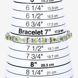 9.78 Carat Genuine Peridot and White Diamond .925 Sterling Silver Bracelet