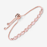 1.35 Carat Genuine Morganite .925 Sterling Silver Bracelet