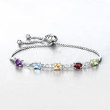 2.24 Carat Genuine Multi Stone .925 Sterling Silver Bracelet