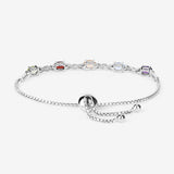 2.24 Carat Genuine Multi Stone .925 Sterling Silver Bracelet