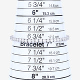 7.00 Carat Lab Grown Diamond 14K White Gold Bracelet