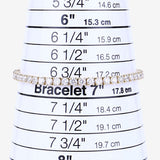 7.00 Carat Lab Grown Diamond 14K Yellow Gold Bracelet