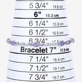 3.20 Carat Genuine Tanzanite .925 Sterling Silver Bracelet
