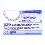 IGI Certified 14K Yellow Gold 14 3/4 cttw Pave Set Round-Cut Diamond Riviera Necklace (F-G Color, S2-I1 Clarity)