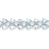 14.11 Carat Genuine Aquamarine .925 Sterling Silver Bracelet