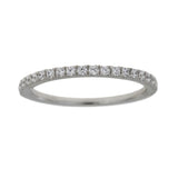 Cubic Zirconium Wedding Band Ring Sterling Silver