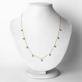 0.90 Carat Genuine Zambian Emerald 10K Yellow Gold Necklace