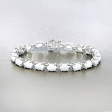 10.26 Carat Genuine Opal .925 Sterling Silver Bracelet