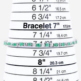 5.77 Carat Genuine Emerald and White Topaz .925 Sterling Silver Bracelet