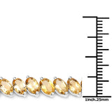 18.06 Carat Genuine Citrine .925 Sterling Silver Bracelet