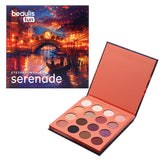 Beaulis Fun Serenade 16-Eyeshadow Makeup Palette - Nude & Dark Shades, Matte & Shimmer Finishes for Day & Night Looks