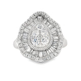 Genuine Cubic Zirconia Ring Sterling Silver