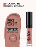 Flormar Silk Matte Liquid Lipstick High Pigment Nasty Coral 4.5ml