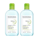Bioderma Sebium H2O 500ml Twin Set - Gentle Cleansing Water for Oily Skin, Non-comedogenic Skincare, Makeup Remover