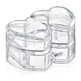 Box Up Heart Lid Jewelry Box Clear Organizer 10.5x15.5x10cm