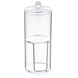 Box Up Clear Double Tier Cotton Pad and Swab Holder 19cm