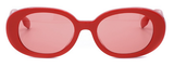 Burberry 4339 3919/84 Red Square Frame Sunglasses 48mm