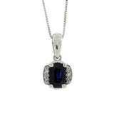 .63ct Sapphire Diamond Fashion Pendants 14KT White Gold