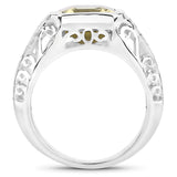 5.65 Carat Genuine Lemon Quartz .925 Sterling Silver Ring