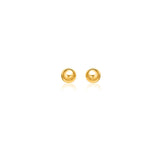 10k Yellow Gold Round Stud Earrings (6.0 mm)