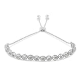 .925 Sterling Silver 1/4 cttw Round-cut Diamond Bolo Bracelet (I-J Color, I3 Clarity)