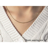 Double Extendable Cable Chain in 14k Yellow Gold (1.9mm)