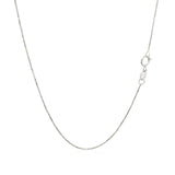 10k White Gold Classic Box Chain 0.45mm