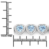 10.50 Carat Genuine Blue Topaz .925 Sterling Silver Bracelet