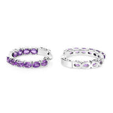 3.20 Carat Genuine Amethyst .925 Sterling Silver Earrings