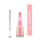 Flormar Jelly Look Nail Polish - High-Pigment, Gel Finish, Long-Lasting - Milky Pinky