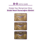 Palette Hair Dye - Intense Color, Nourishing, 8-0 Dark Blonde