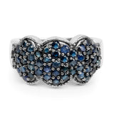 2.35 Carat Genuine Blue Sapphire .925 Sterling Silver Ring