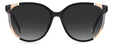 Carolina Herrera CH 0063/S Women's Square Sunglasses - Black/Gold