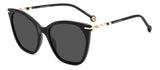 Carolina Herrera HER 0091/S Black Square Women's Sunglasses