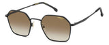 Carrera 334/S Black Brown Green Rectangular Men's Sunglasses