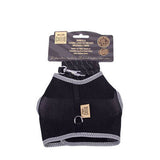 Cattie Air Mesh Cat Harness and Leash Set Large Black 30-40cm