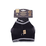 Cattie Air-Mesh Cat Harness and Leash Set Black Small 20-30cm