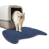 Cattie Functional Litter Trapping Cat Mat Navy Blue 50 x 75 cm