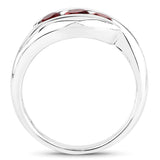 0.74 Carat Genuine Garnet .925 Sterling Silver Ring