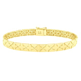 14k Yellow Gold 7 inch Clover Bracelet (6.50 mm)