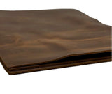 Luggage Crazy Horse Cowhide – Distressed Wax/Oil Finish, 1.8–2.0 mm (4–5 oz), Pre-Cut Leather Sheets (8.5" × 11")