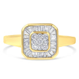 10K Yellow Gold Diamond Cocktail Ring (1/2 Cttw, I-J Color, SI2-I1 Clarity) - Size 6