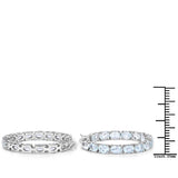 5.70 Carat Genuine Blue Topaz .925 Sterling Silver Earrings
