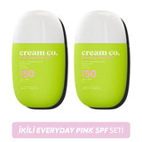 Cream Co. Everyday Pink SPF 50 Set Brightening Sunscreen 2x40ml