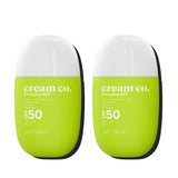 Cream Co. Everyday SPF 50+ Sunscreen Set Hydrating Duo 2-Pack