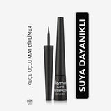 Flormar Matte Waterproof Liquid Eyeliner for Precise, Dramatic Eye Look - Black