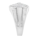 14K White Gold Men's 1 CTTW Diamond Band Ring