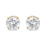 14K Yellow Gold 1/2 Cttw Round-Cut Diamond Solitaire Stud Earrings (O-P Color, SI2-I1 Clarity)