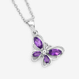 0.60 Carat Genuine Amethyst .925 Sterling Silver Pendant