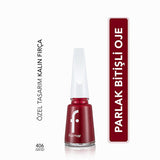 Flormar Nail Enamel Dark Red - Intense Pigment for Beautiful Nails | 0.4 fl oz
